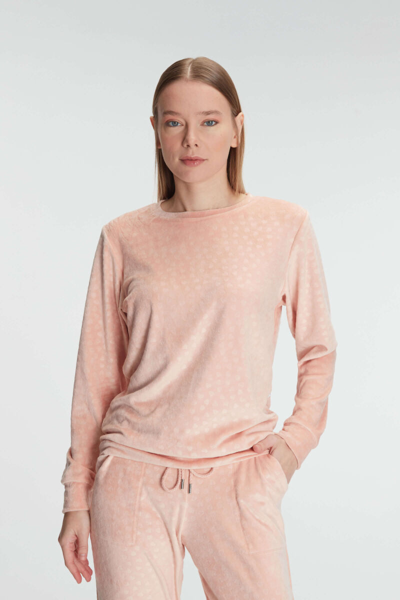 Anıl 11230 Bayan Uzun Kol Sweatshirt ve Pantolon Takım Pijama Takımı - 2