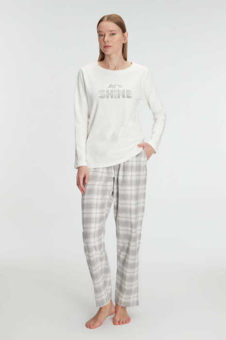Anıl 11253 Kadın Uzun Kol Pamuklu Kışlık Pijama Takımı - 6
