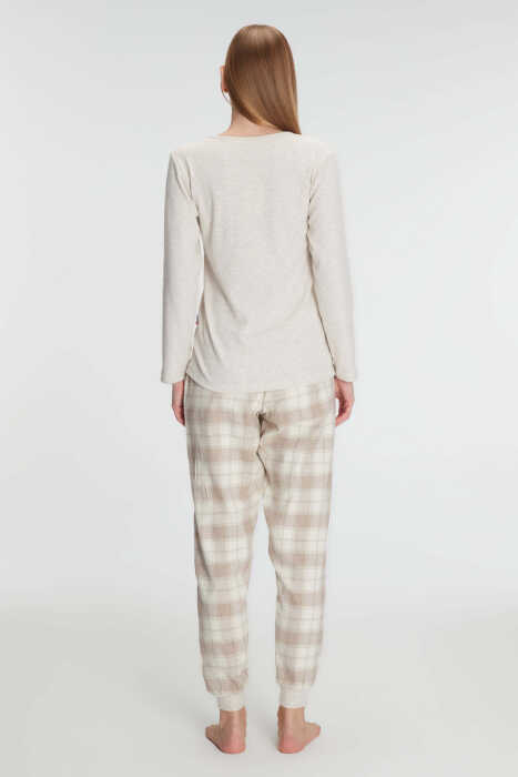 Anıl 11263 Kadın Pamuklu Uzun Kollu Pijama Takımı - 5