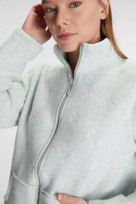 Anıl 11329 Kadın Sweatshirt ve Pantolon Takım Polar Fermuarlı Pijama Takımı - 3