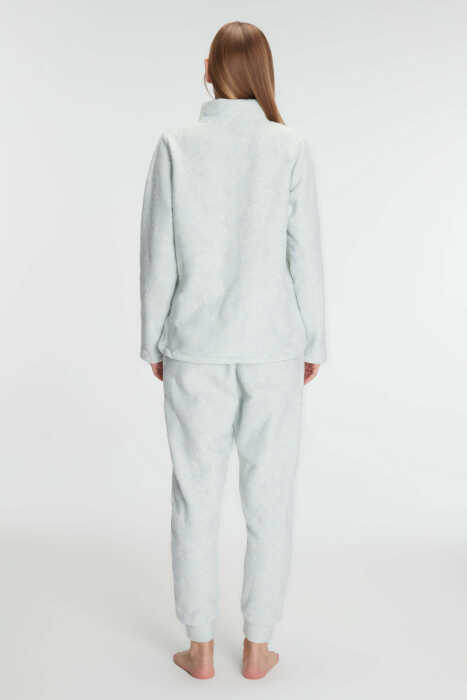 Anıl 11329 Kadın Sweatshirt ve Pantolon Takım Polar Fermuarlı Pijama Takımı - 4