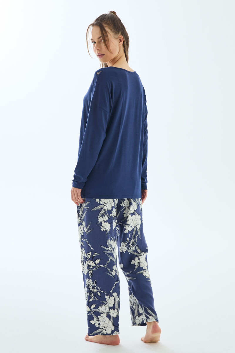 Anıl 11499 Kadın Uzun Kol T-shirt ve Pantolon Pijama Takımı - 2