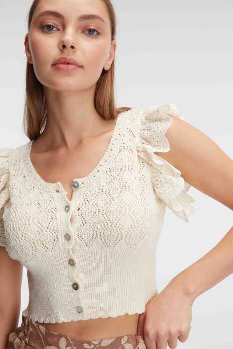Anıl 9943 Kısa Kol Bisiklet Yaka Kadın Cotton Çiçek Desenli Yazlık Dokuma Normal Bel Pijama Takımı - 2