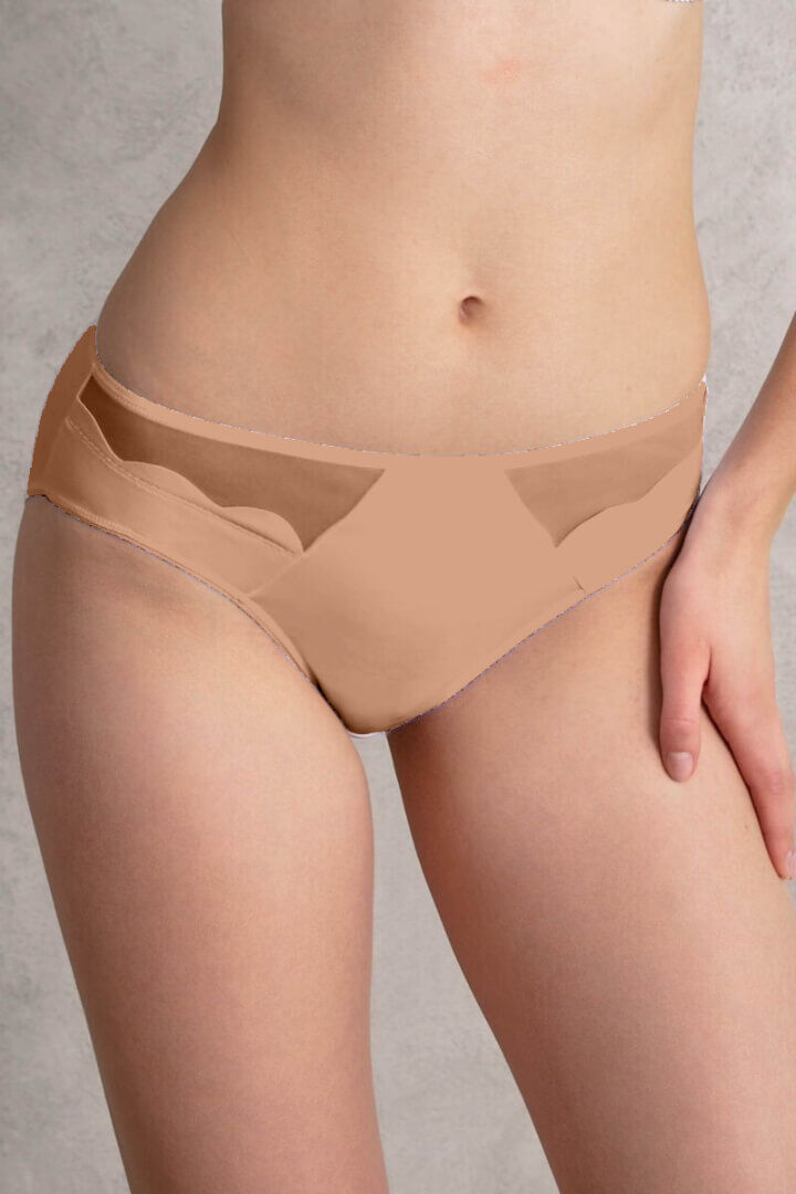 Kadın Mikro Kumaş Tüllü Slip (2781) - 1
