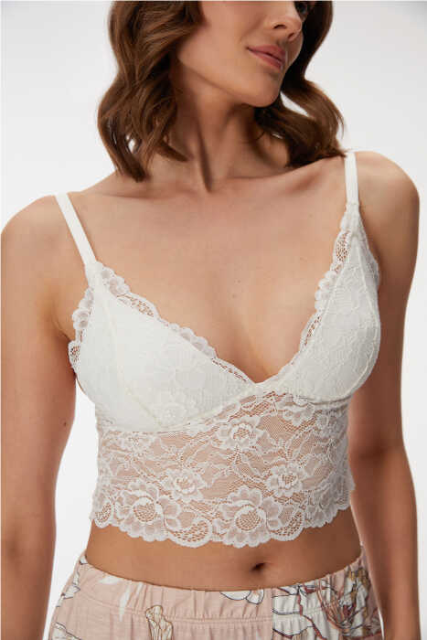 11398 Kadın Sabahlık, Bralet ve Pantolon Takım - 3