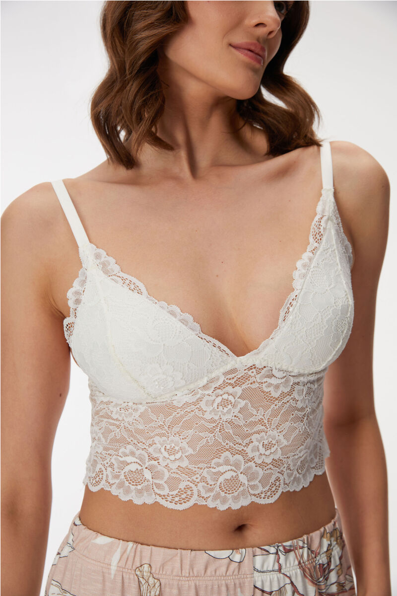 11398 Kadın Sabahlık, Bralet ve Pantolon Takım - 6