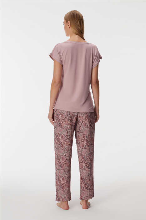 11344 Kadın T-Shirt ve Pantolon Takım - 2