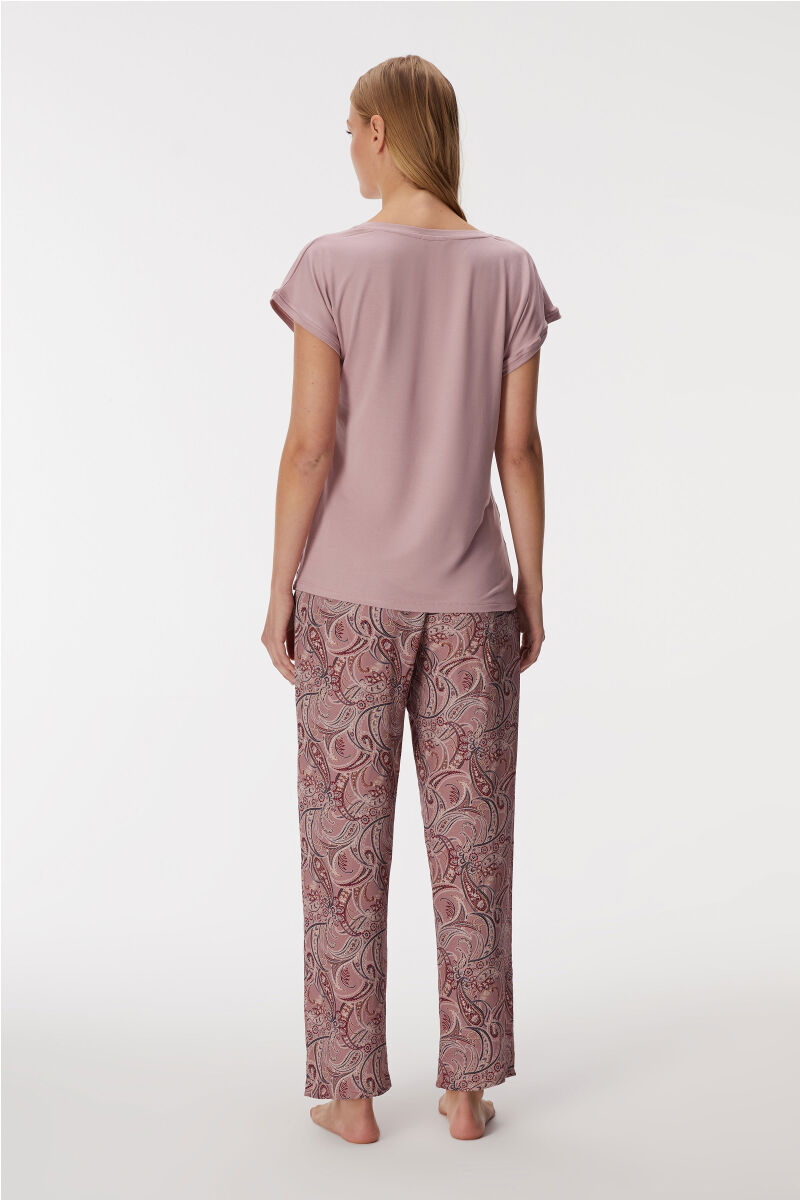 11344 Kadın T-Shirt ve Pantolon Takım - 2