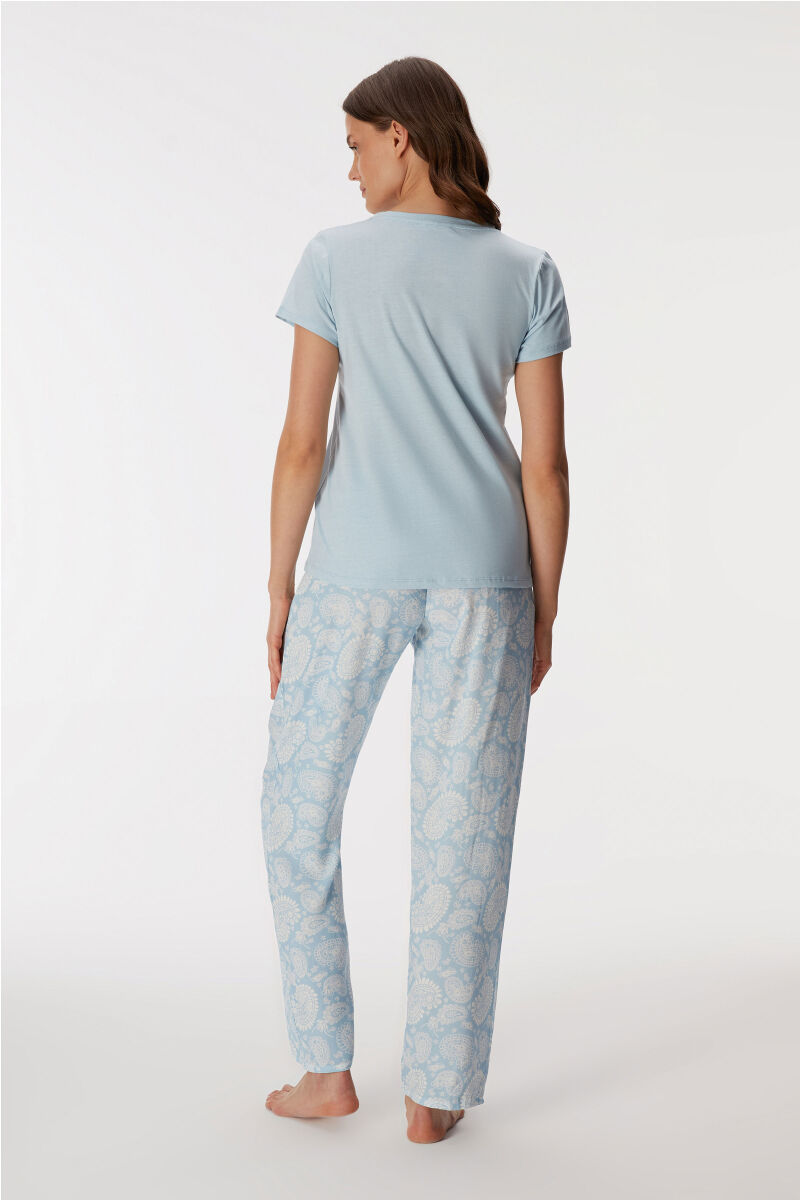 11351 Kadın T-Shirt ve Pantolon Takım - 2