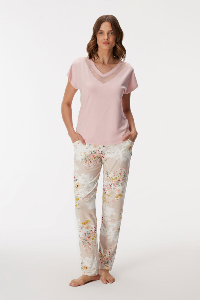 11354 Kadın T-Shirt ve Pantolon Takım - 1