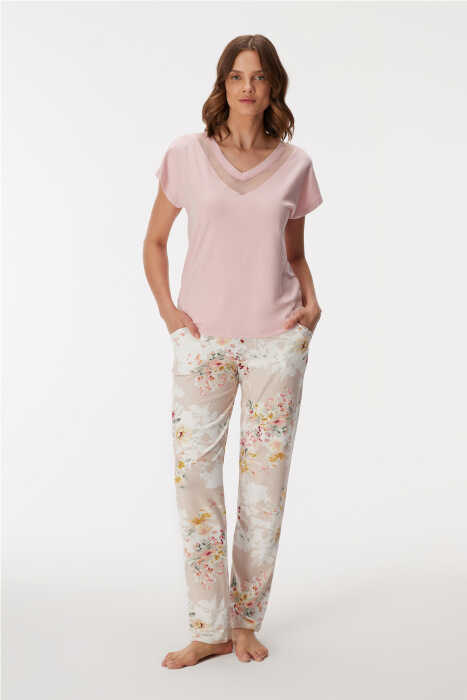 11354 Kadın T-Shirt ve Pantolon Takım - 4