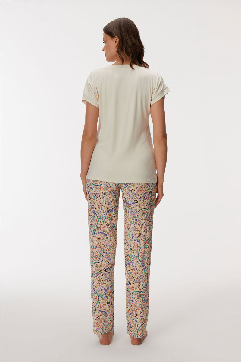 11357 Kadın T-Shirt ve Pantolon Takım - 2