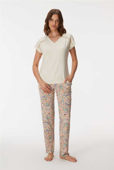 11357 Kadın T-Shirt ve Pantolon Takım - 5