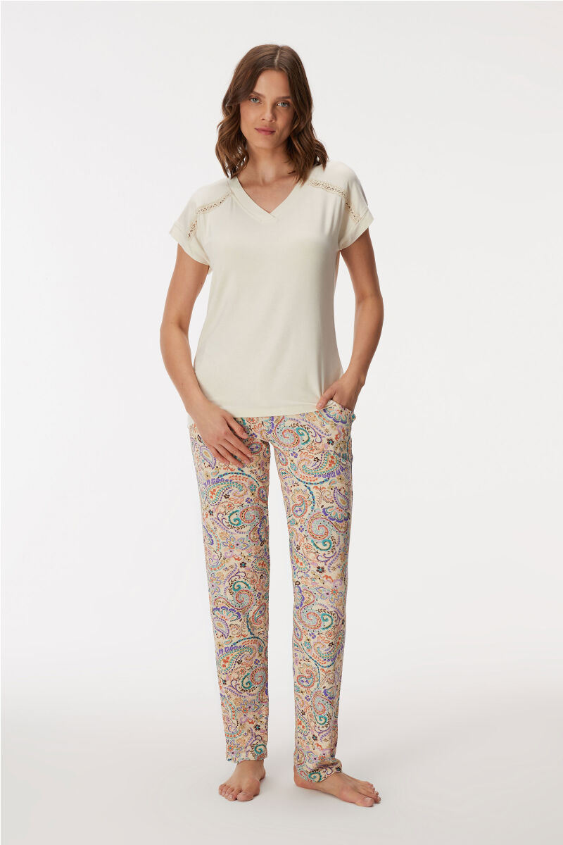 11357 Kadın T-Shirt ve Pantolon Takım - 5