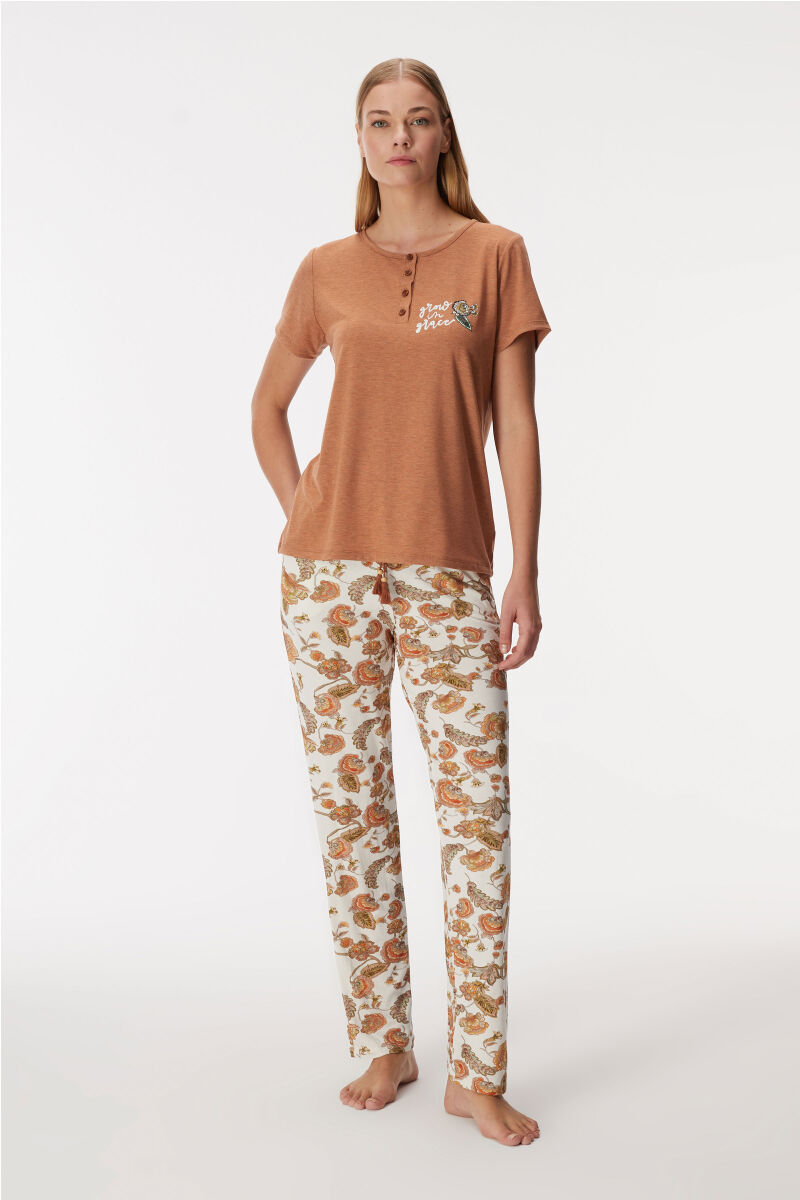 11364 Kadın T-Shirt ve Pantolon Takım - 4