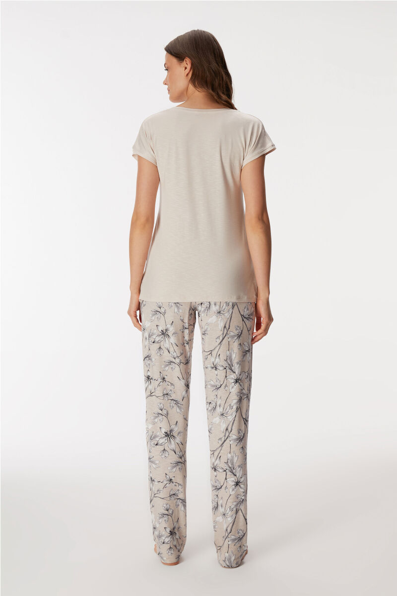 11383 Kadın T-Shirt ve Pantolon Takım - 2