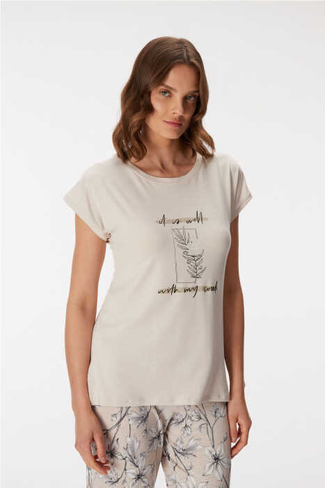 11383 Kadın T-Shirt ve Pantolon Takım - 3