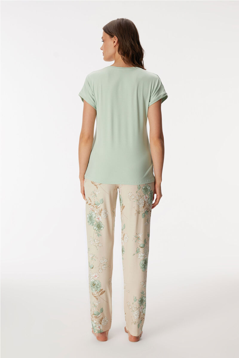 11385 Kadın T-Shirt ve Pantolon Takım - 2