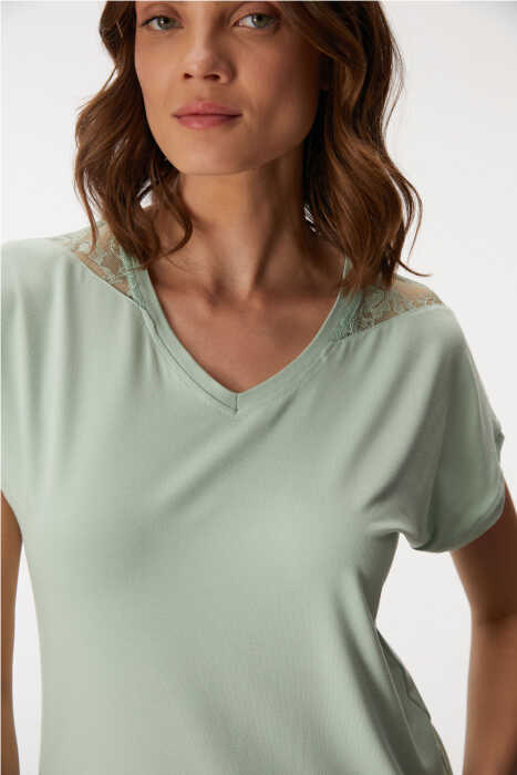 11385 Kadın T-Shirt ve Pantolon Takım - 4