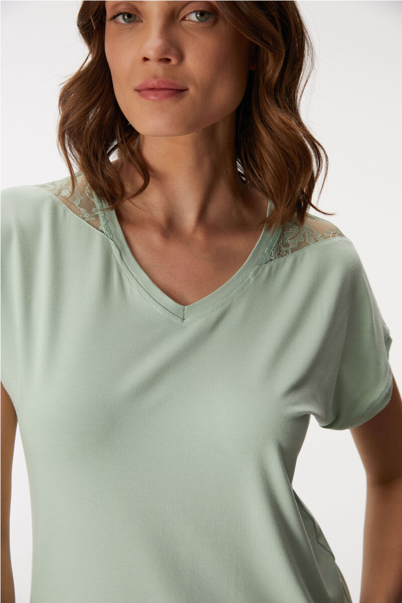 11385 Kadın T-Shirt ve Pantolon Takım - 4