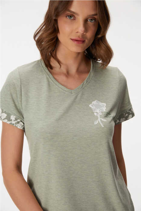 11394 Kadın T-Shirt ve Pantolon Takım - 3