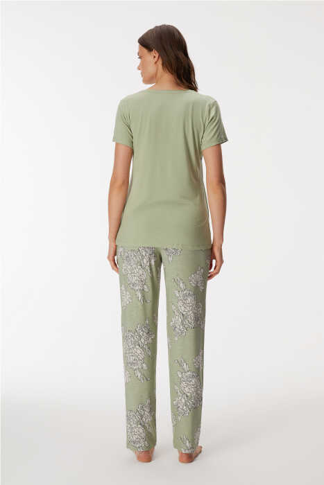 11401 Kadın T-Shirt ve Pantolon Takım - 2