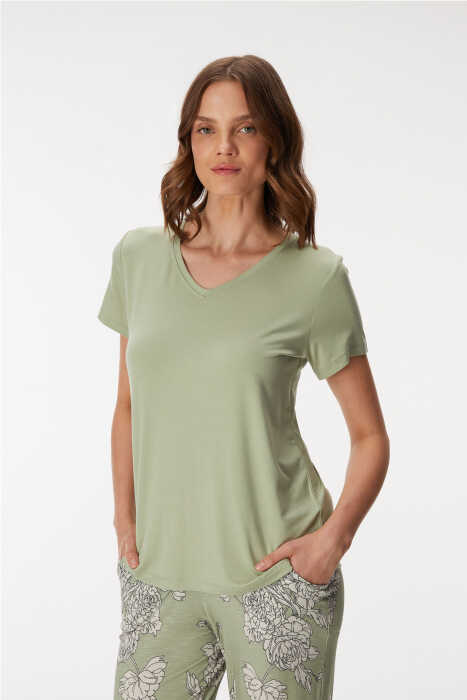 11401 Kadın T-Shirt ve Pantolon Takım - 3
