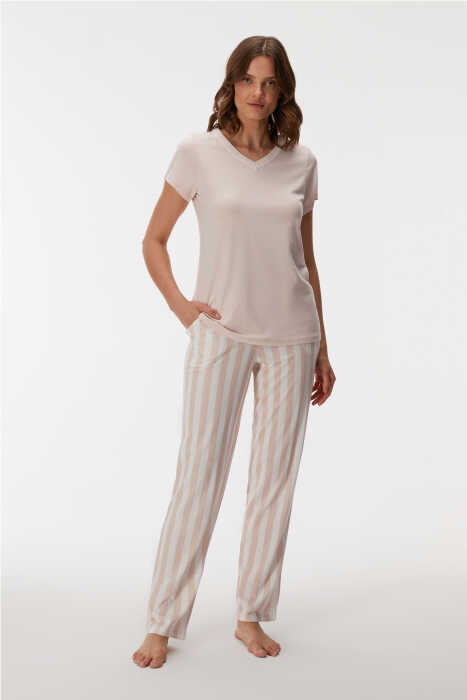 11405 Kadın T-Shirt ve Pantolon Takım - 3