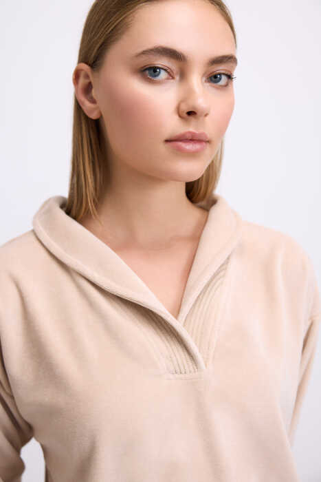 Anıl Kadın Tencel Pamuklu Uzun Kollu Sweatshirt ve Pantolon Takımı (11551) - 3