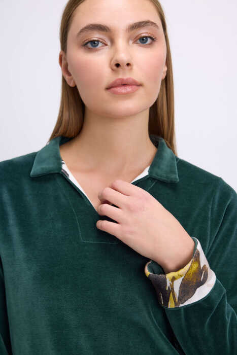 Kadın Uzun Kol Sweatshirt ve Pantolon Takım ( 11555 ) - 2