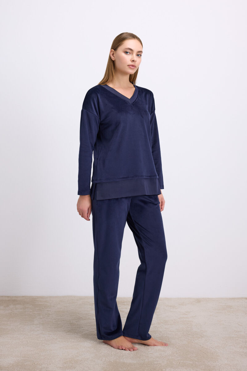 Kadın Uzun Kol Sweatshirt ve Pantolon Takım ( 11573 ) - 1
