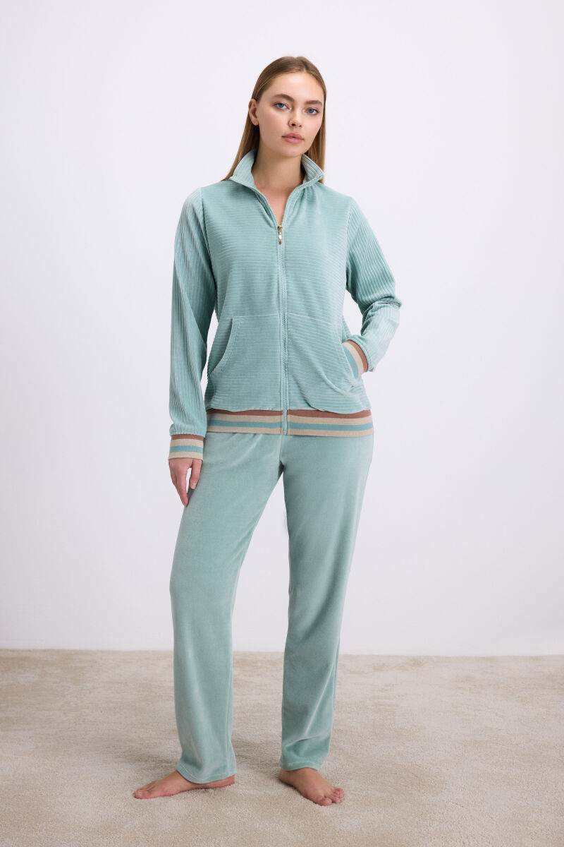 Kadın Uzun Kol Sweatshirt ve Pantolon Takım ( 11588 ) - 1