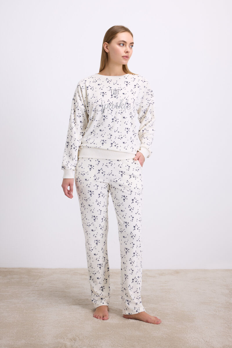 Kadın Uzun Kol Sweatshirt ve Pantolon Takım ( 11592 ) - 1