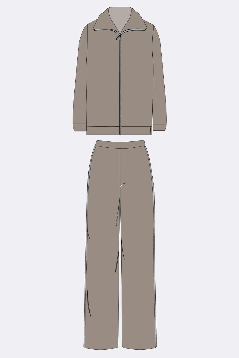Kadın Uzun Kol Sweatshirt ve Pantolon Takım ( 11548 ) - 1