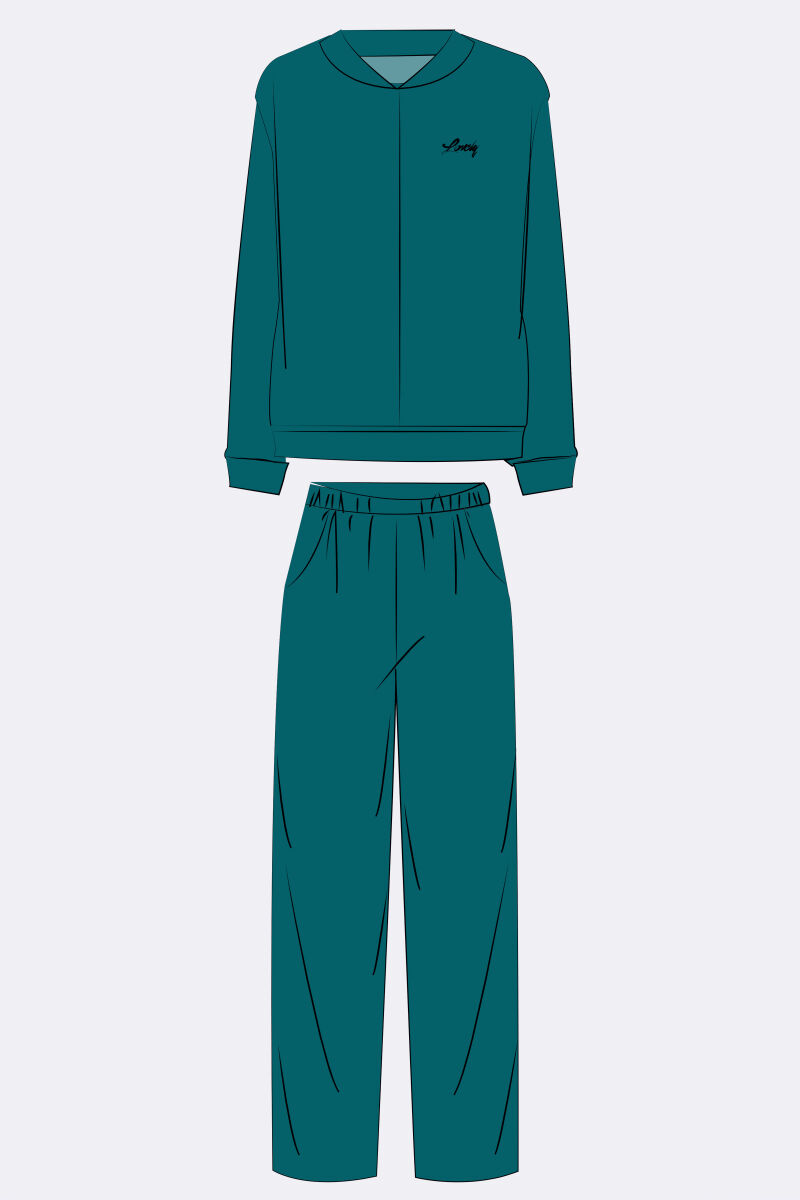 Kadın Uzun Kol Sweatshirt ve Pantolon Takım ( 11560 ) - 1