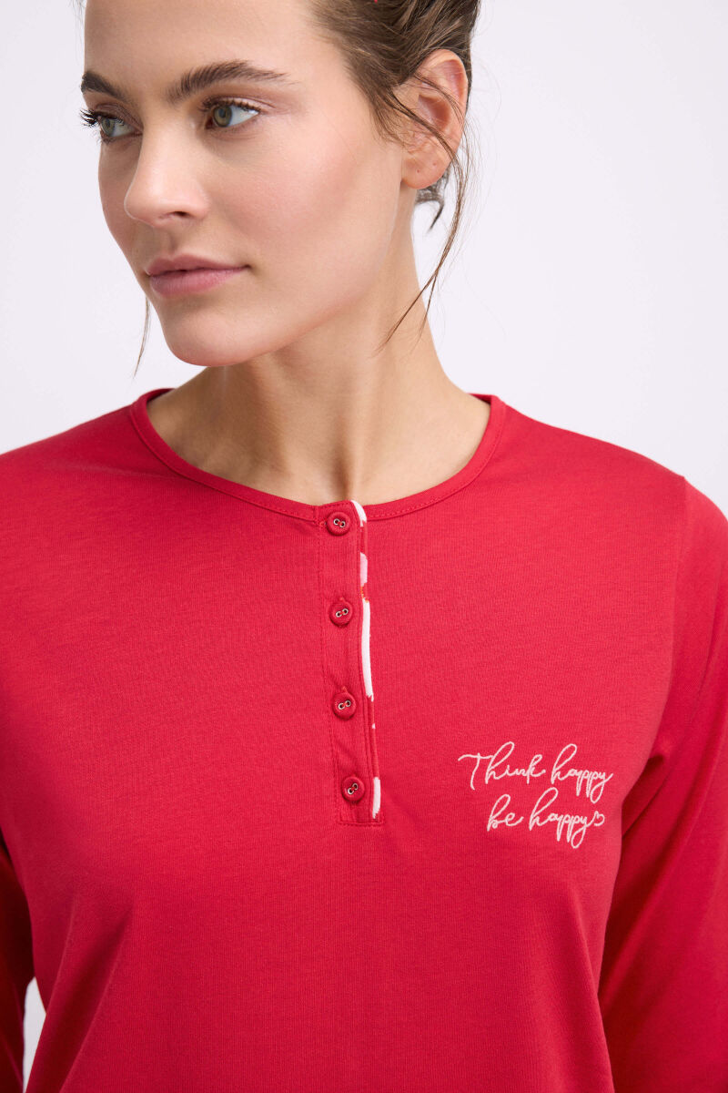 Kadın Uzun Kol T-Shirt ve Pantolon Takım ( 11562 ) - 3