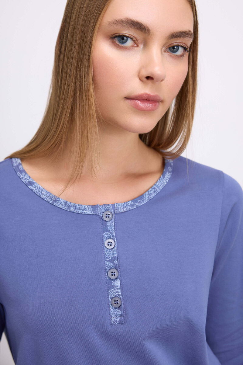 Kadın Uzun Kol T-Shirt ve Pantolon Takım ( 11566 ) - 3